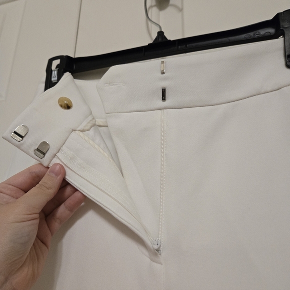 Veronica Beard Tonelli High Rise Wide Leg Trousers In White Size 4 - Picture 5 of 14